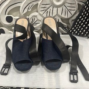 OPENING CEREMONY Denim Block Heel